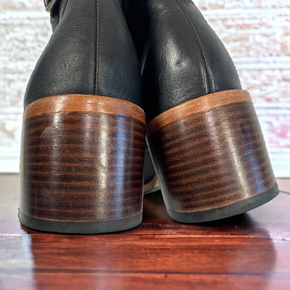 Clarks Women's Clarkdale Jax Ankle Boot Black Leather Size 10 Like New - Picture 12 of 12